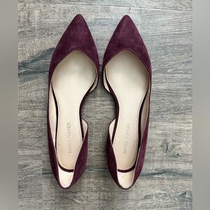 Marc Fisher Women’s Size 6.5 Burgundy Plum D’Orsay Pointed Suede Flats